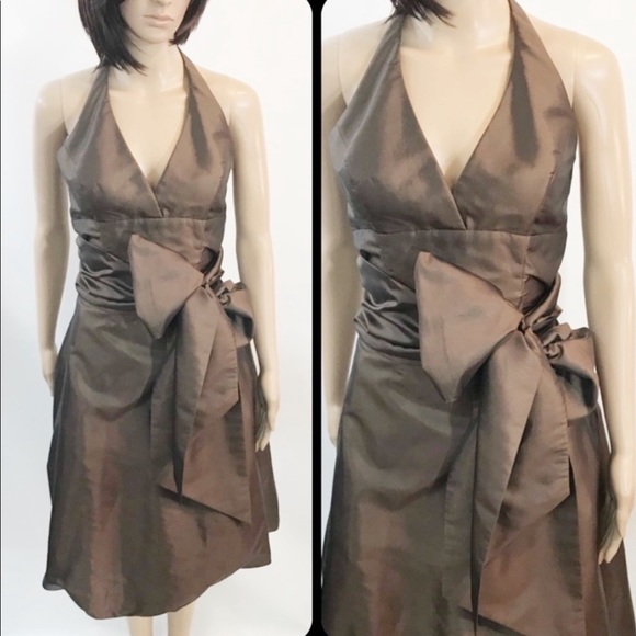Bari Jay Dresses & Skirts - BARI JAY Halter Formal brown Dress